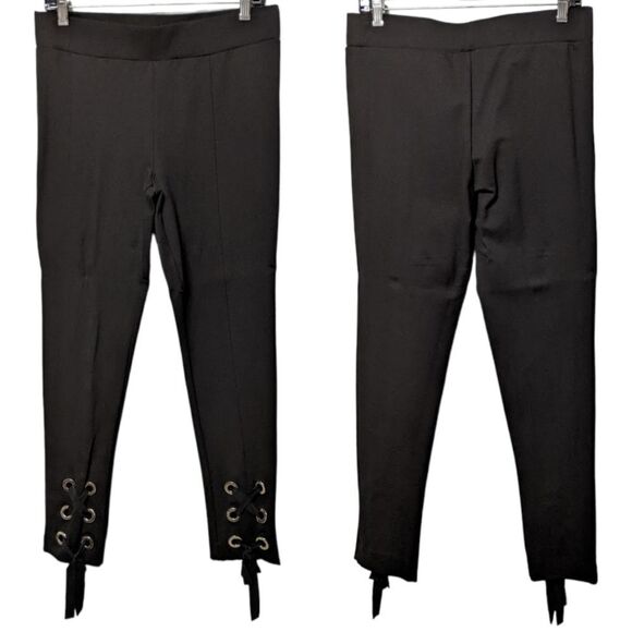 BLACK TAPE High Rise Laced Up Leggings L - Picture 1 of 7
